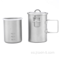 Juego de ollas de cocina de titanio multifuncional de 900 ml